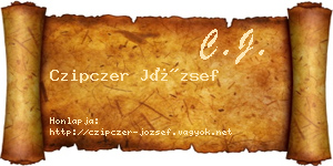 Czipczer József névjegykártya