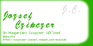 jozsef czipczer business card